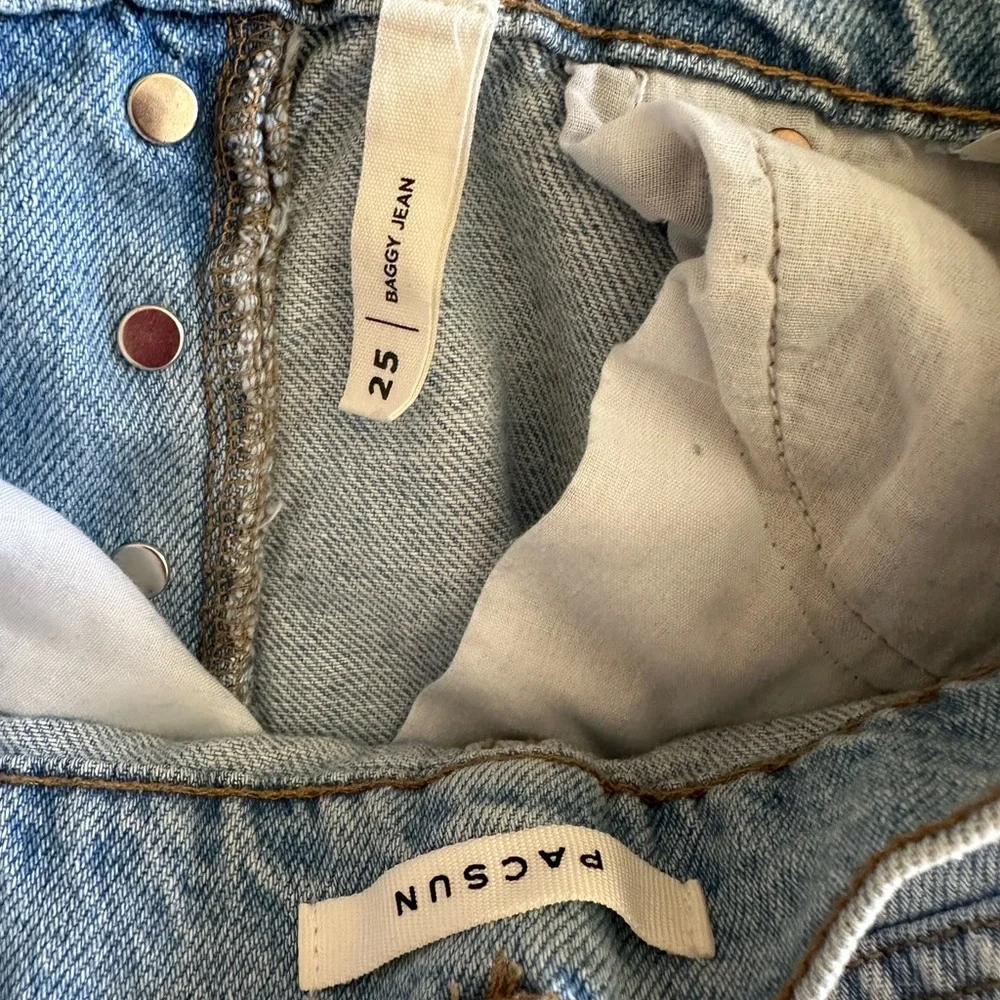 PacSun Light and Dark Blue Flare Jeans